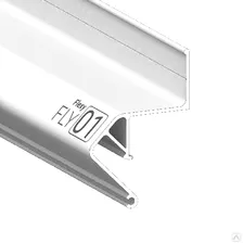 Стеновой парящий профиль Flexy FLY 01 для натяжных потолков Белый мат 2000 мм