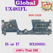 Материнская плата KEFU Для ASUS Zenbook Duo UX481 UX481FL UX481F UX481FLY UX4000 Материнская плата ноутбука I5-10210U I7-10510U MX250 16 ГБ/оперативная память
