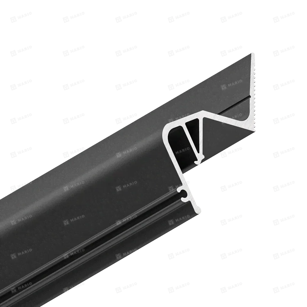 Профиль Flexy FLY 02 (ПФ8406) Парящий, чёрный под вставку (2м), без вставки-0